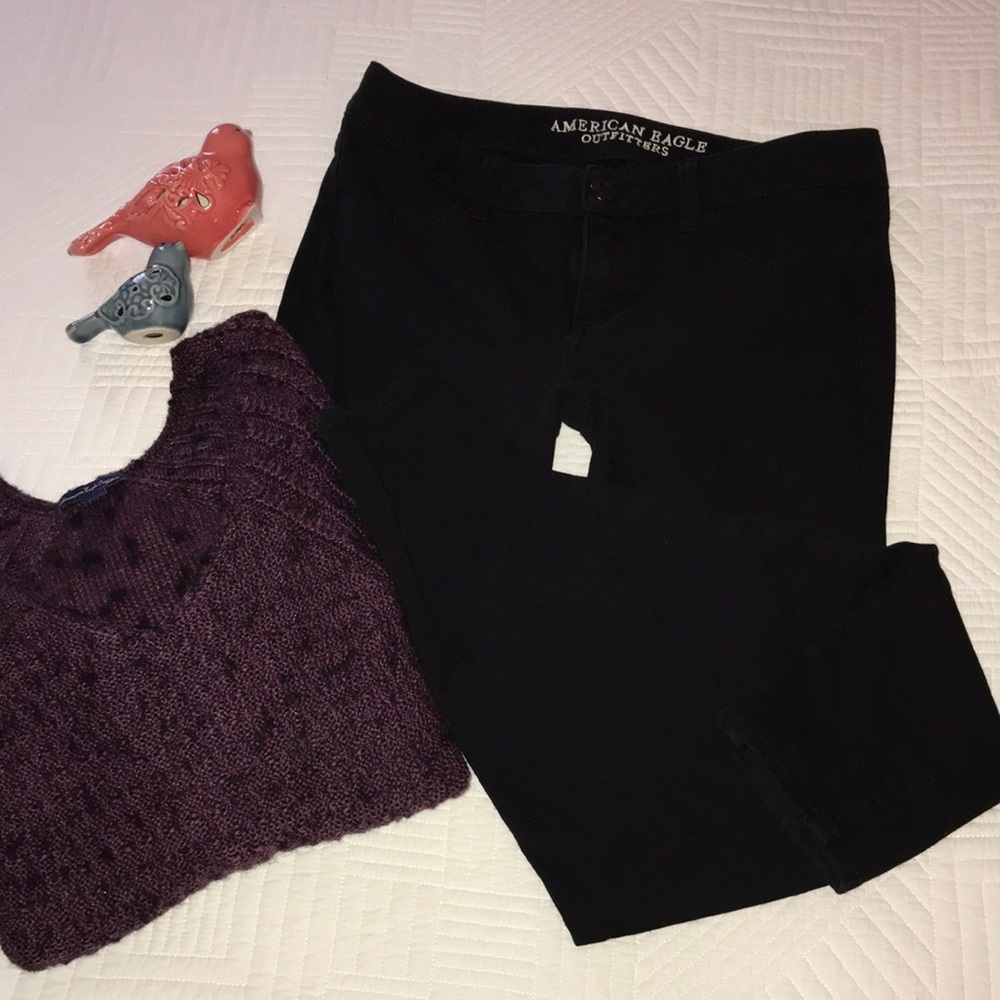 🦅 Black American Eagle Jegging Super Stretch